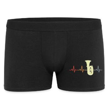 Vintage Tuba Heart Line - Men's Boxer Shorts - black - Front