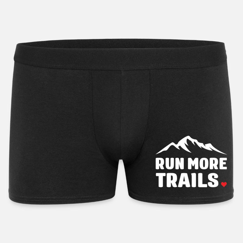 Lauf mehr Trails - Männer Boxer Shorts - Schwarz