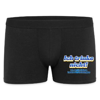 Ich trinke nicht – Ich desinfiziere innere Verletz - Männer Boxer Shorts - Schwarz - Vorne