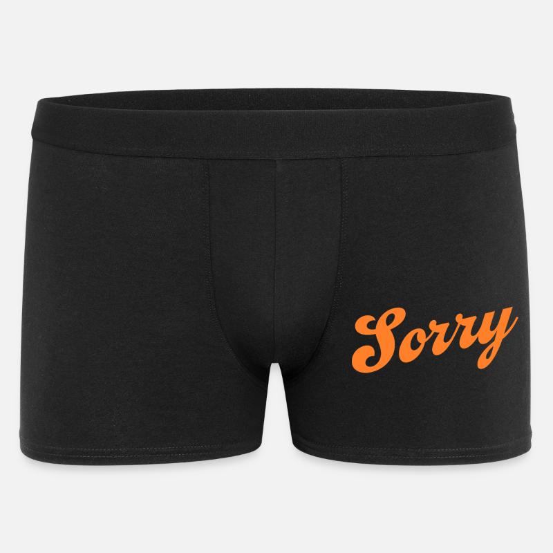 Sorry – Minimalistisches Statement - Männer Boxer Shorts - Schwarz