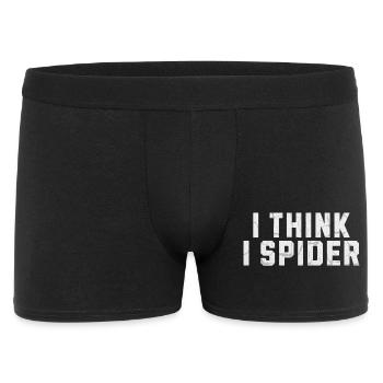 I Think I Spider Denglish - Männer Boxer Shorts - Schwarz - Vorne