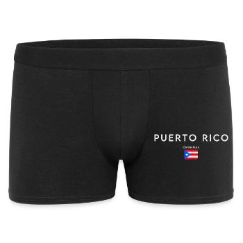 Puerto-ricanische Flagge, puerto-ricanischer Stolz - Männer Boxer Shorts - Schwarz - Vorne