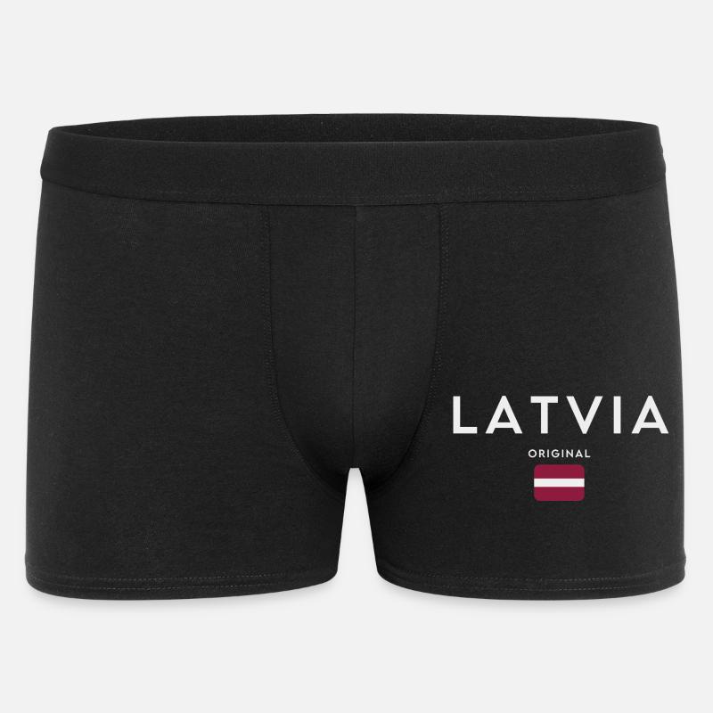 Drapeau letton, fierté lettone - Boxer Homme - noir