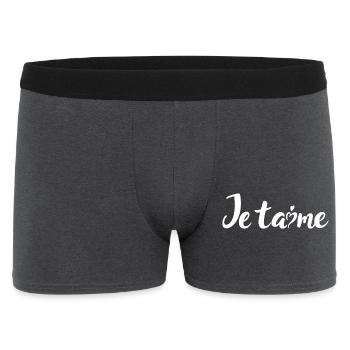 I love you - Men's Boxer Shorts - charcoal grey - Front