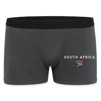 Drapeau sud-africain, fierté sud-africaine - Boxer Homme - charbon - Devant