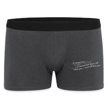 A friend is someone who knows you - Men's Boxer Shorts - charcoal grey - Front