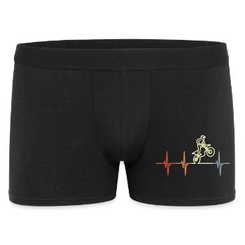 My heart beats for motocross - Men's Boxer Shorts - black - Front