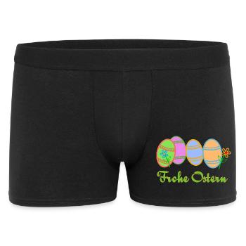 Ostereier zu Ostern - Männer Boxer Shorts - Schwarz - Vorne