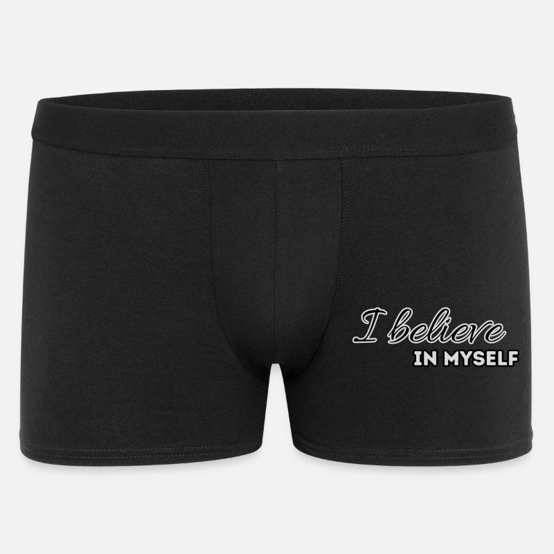 I believe in myself - Männer Boxer Shorts - Schwarz