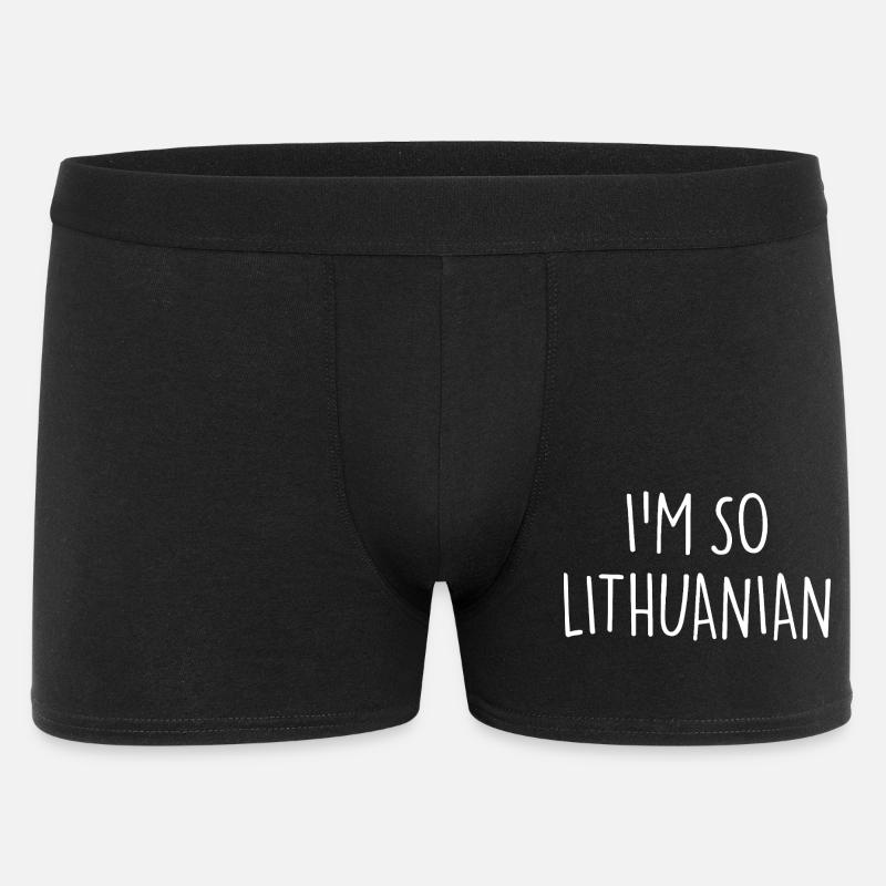 I'M SO LITHUANIAN Litauer Litauen - Männer Boxer Shorts - Schwarz