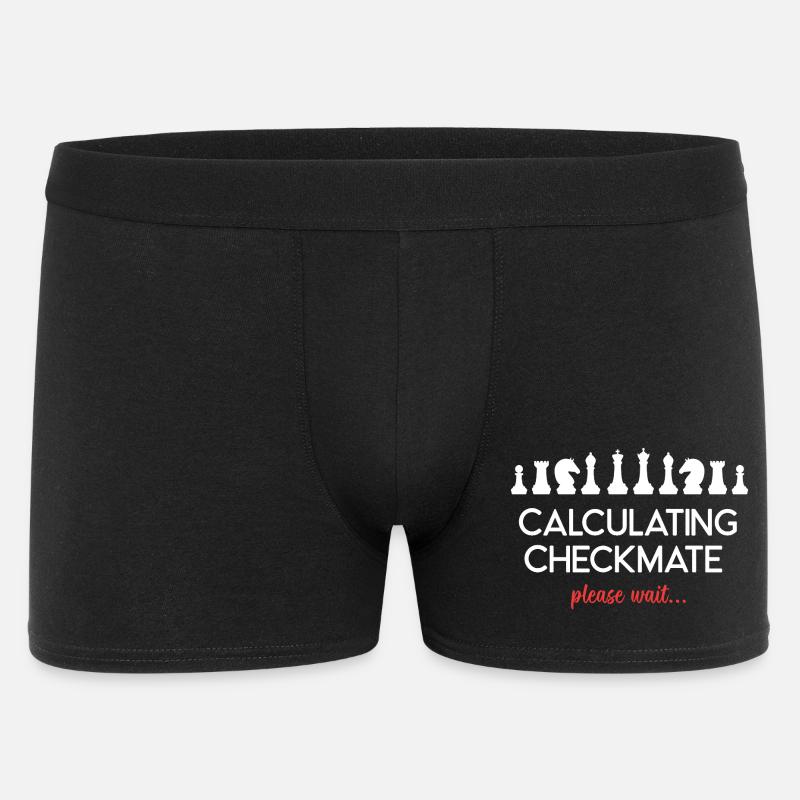 Chess - Calculating Checkmate. Please Wait... - Men's Boxer Shorts - black