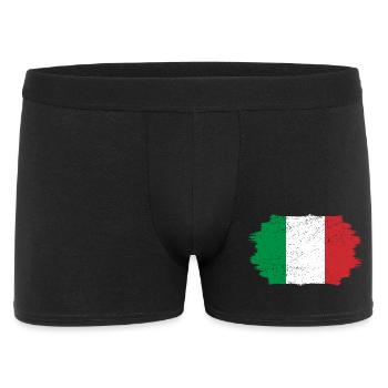 Italian Flag Brush Stroke - Men's Boxer Shorts - black - Front