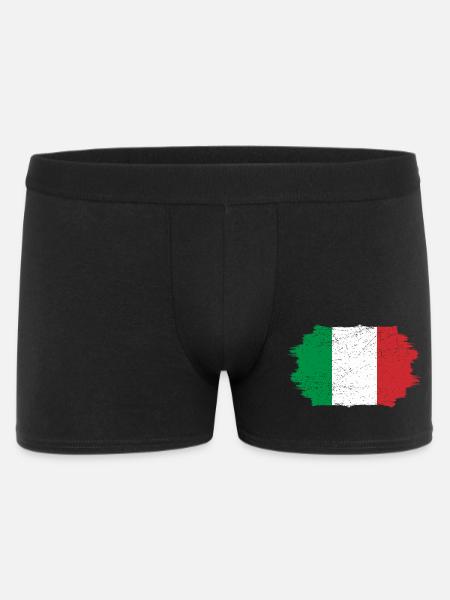 Italian Flag Brush Stroke - Men's Boxer Shorts - black
