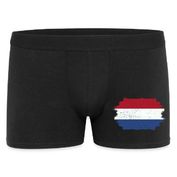 Brush Stroke Dutch Flag Art Print - Men's Boxer Shorts - black - Front