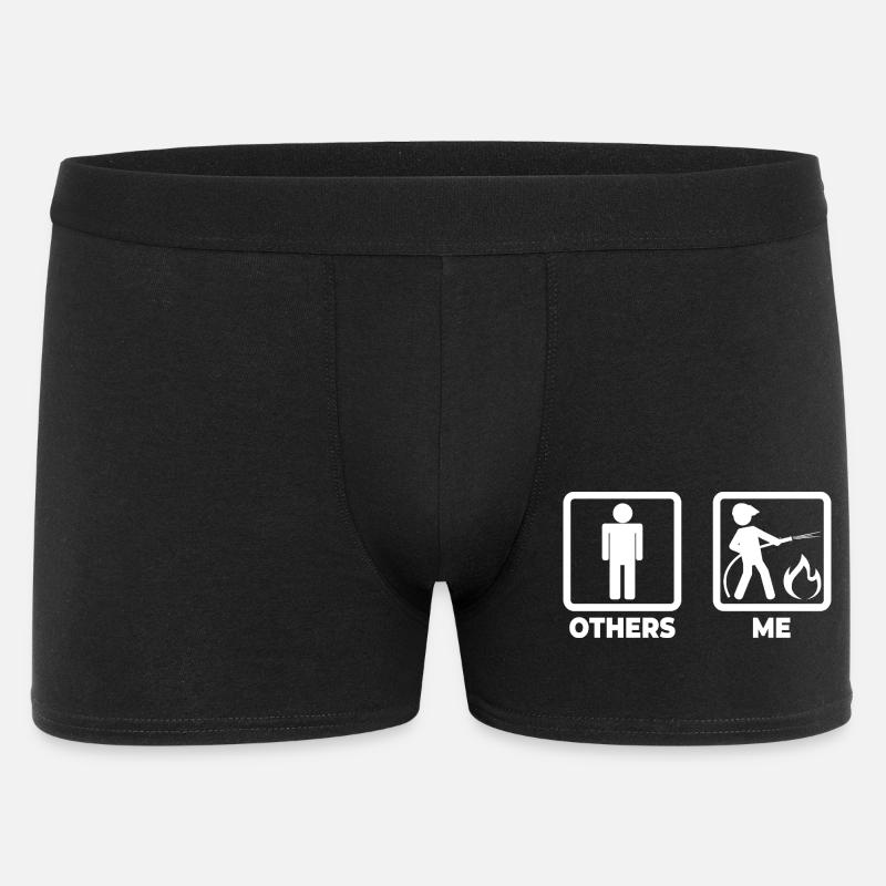 Fire Brigade Stick Figure - Men's Boxer Shorts - black