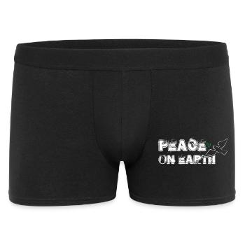 Paix sur Terre | avec Bird - Boxer Homme - noir - Devant