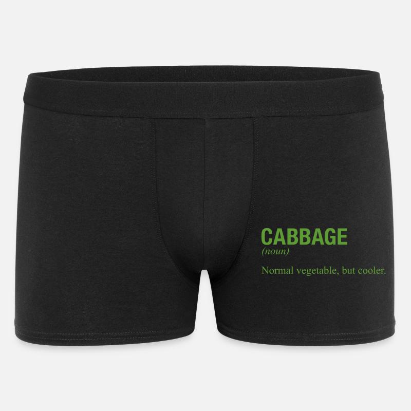 CABBAGE - Männer Boxer Shorts - Schwarz