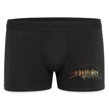 Jogger Line Art 90s Look - Men's Boxer Shorts - black - Front