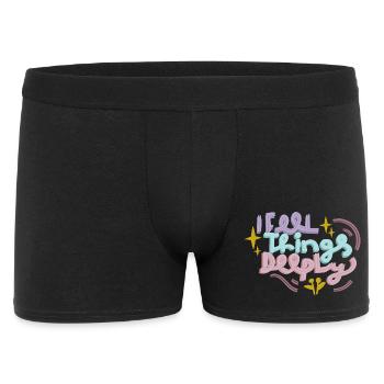 Feel deeply in pastel - Men's Boxer Shorts - black - Front