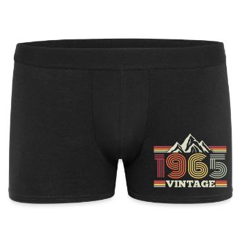 Geburtstag Jahrgang 1965 Retro Wandern - Männer Boxer Shorts - Schwarz - Vorne