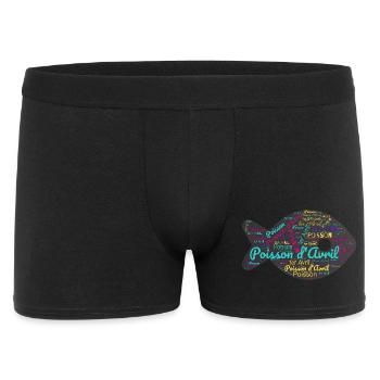 POISSON. SARDINE. POISSON D'AVRIL. ANNIVERSAIRE - Boxer Homme - noir - Devant