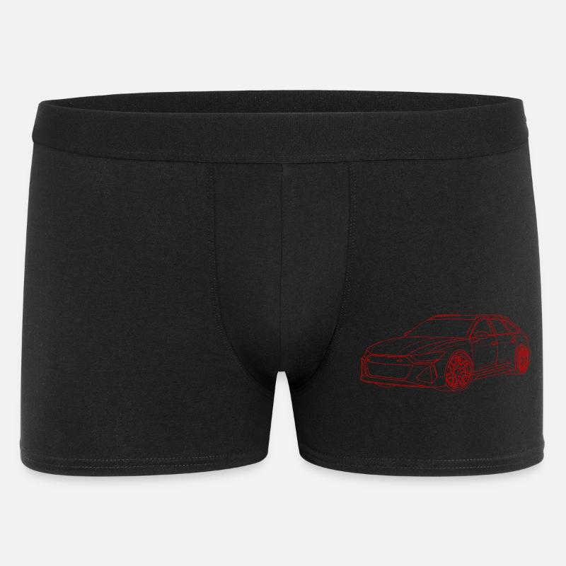 Auto outline rot - Männer Boxer Shorts - Schwarz
