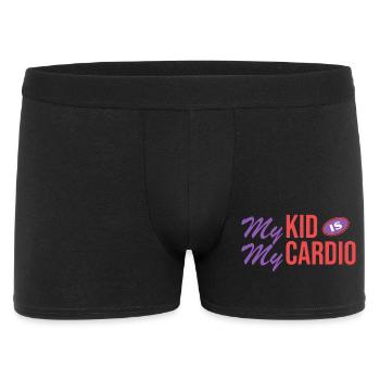 Forme physique pour les parents – Mon enfant est mon cardio - Boxer Homme - noir - Devant