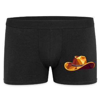 Cowboy Hat – Geometric Western Illustration - Men's Boxer Shorts - black - Front