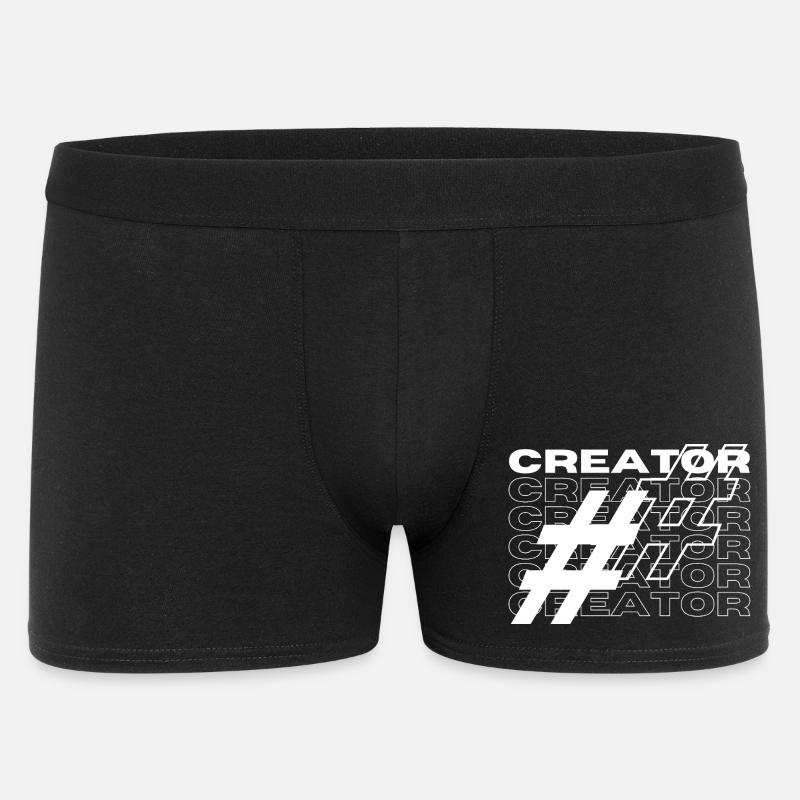 Creator-Hashtag-Typografie - Männer Boxer Shorts - Schwarz