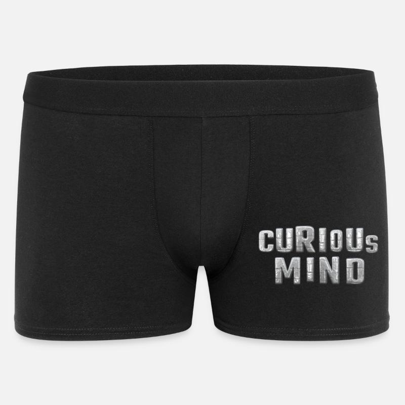 curious Mind metallic 3d - Männer Boxer Shorts - Schwarz