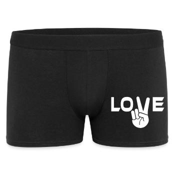 Love victory sign hand - Men's Boxer Shorts - black - Front