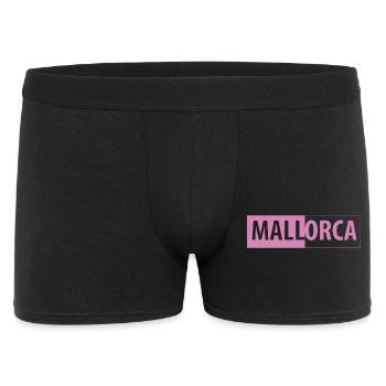MALLorca im Kasten (pink) - Männer Boxer Shorts - Schwarz - Vorne