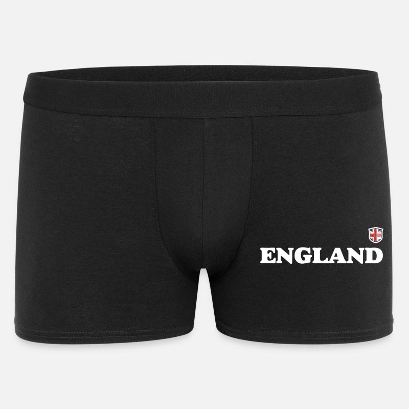 England Crest Typography - Men's Boxer Shorts - black