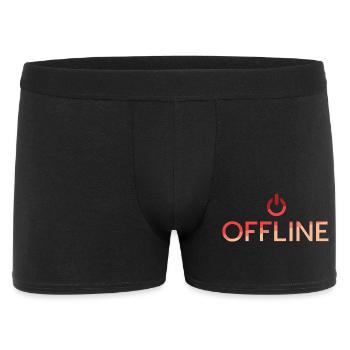 Lettrage hors ligne - bouton rouge OFF - Boxer Homme - noir - Devant