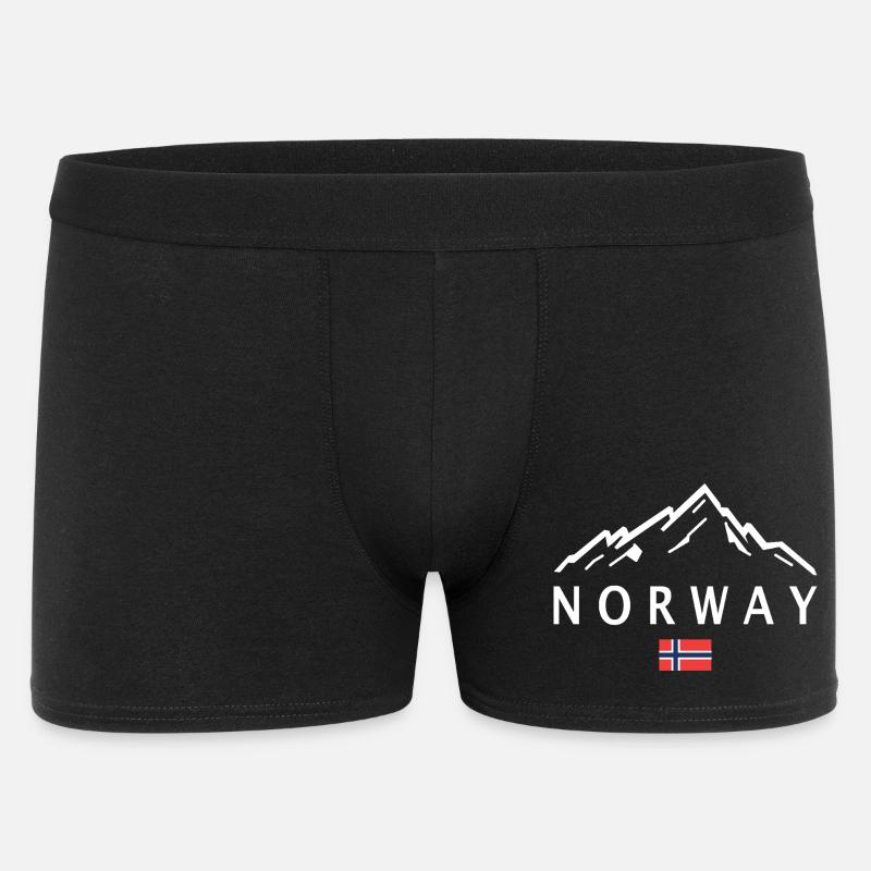 Norwegen Geschenkidee Berge Natur - Männer Boxer Shorts - Schwarz