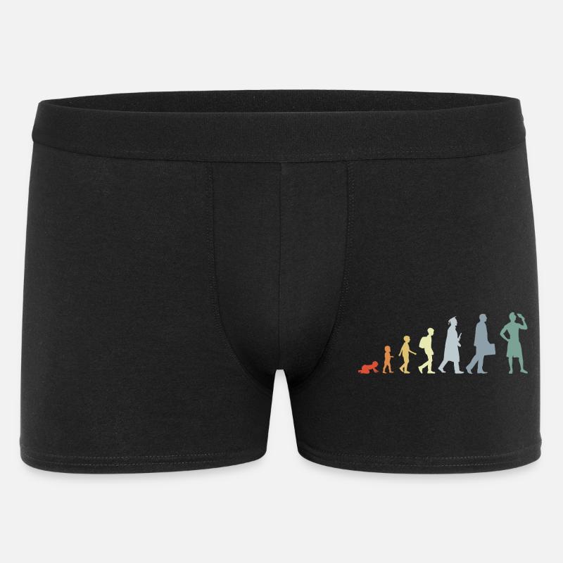 Evolution Eiscreme Liebhaber - Männer Boxer Shorts - Schwarz