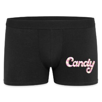 Candy Schriftzug – 3D Render Süßigkeiten Style - Männer Boxer Shorts - Schwarz - Vorne