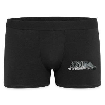 loup - Boxer Homme - noir - Devant
