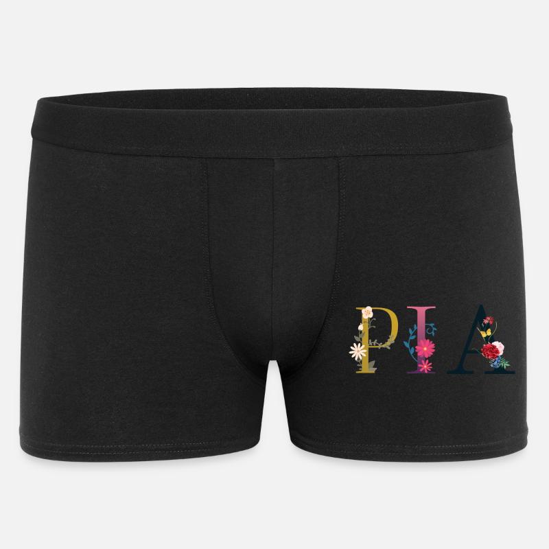 Pia - Männer Boxer Shorts - Schwarz
