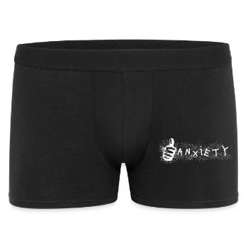 Anxiety Thumbs Up Ironisches Mental Health Design. - Männer Boxer Shorts - Schwarz - Vorne