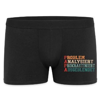 Papa - lustiger Spruch - Männer Boxer Shorts - Schwarz - Vorne