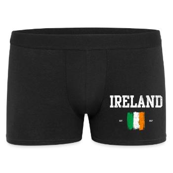 Ireland Flag Brushstroke Design - Men's Boxer Shorts - black - Front