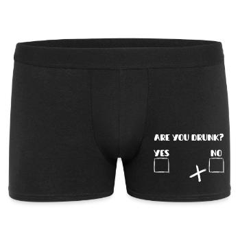 Bist du betrunken Hemd - Männer Boxer Shorts - Schwarz - Vorne