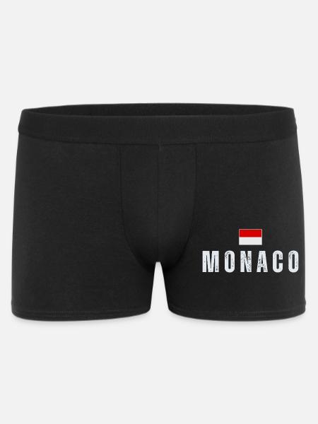 Monaco flag, Monegasque pride - Men's Boxer Shorts - black