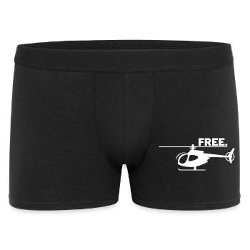 Voler en hélicoptère, c’est la liberté - Icône du pilote de vol - Boxer Homme - noir - Devant