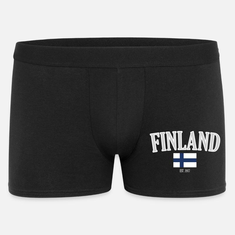 Finnland seit 1917 - Männer Boxer Shorts - Schwarz