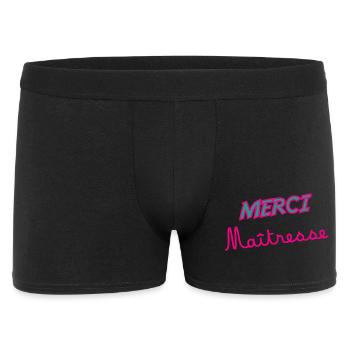 MAÎTRESSE. MERCI. MERCI MAÎTRESSE - Boxer Homme - noir - Devant