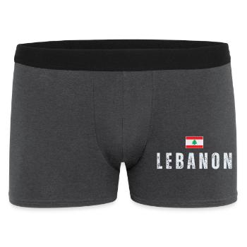 Stolzer Libanese, Flagge des Libanon - Männer Boxer Shorts - Anthrazit - Vorne