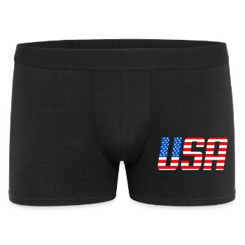 Drapeau américain des étoiles et bandes - Boxer Homme - noir - Devant