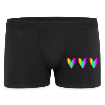 HERZ. PAAR. GERADE VERHEIRATET. Junggesellinnenabschied. VALENTINSTAG. - Männer Boxer Shorts - Schwarz - Vorne